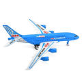 Rope-Pulling Blue Aeroplane Toy for Kids. 