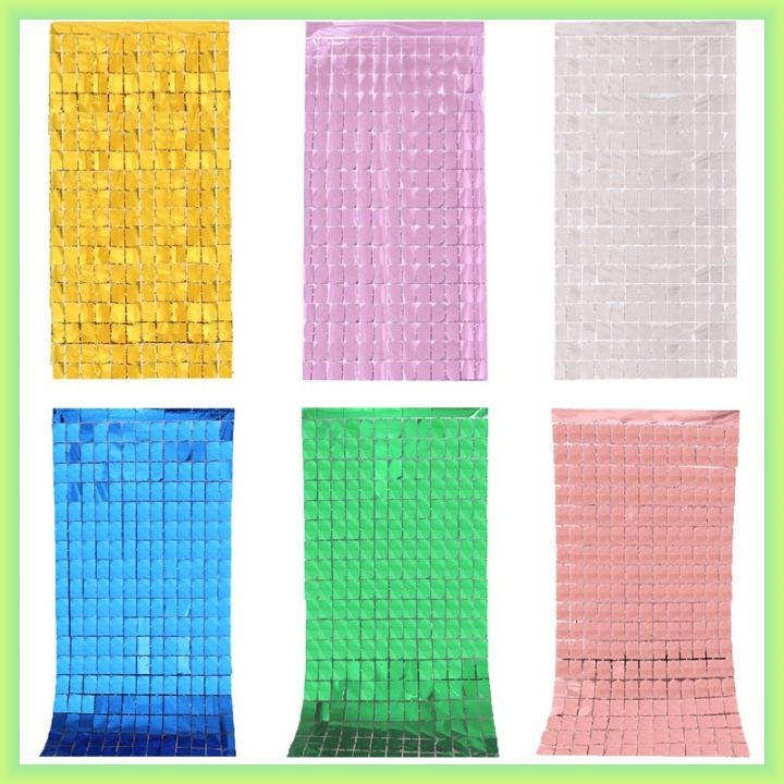FOIL FRINGE CURTAINS PARTY DECORATION CURTAINS ( 40 INCH X 80 INCH )