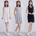 Modal Summer New Long Dress Casual Women's Dress Korean Style Vest Skirt plus Size Sleeveless Dress Women. 