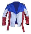 Leatherly United States of America USA Flag  Leather Jacket. 