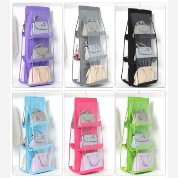 Dust-proof,%20smaller%20in%20size%20bag%20organizer%20with%206%20pockets%20for%20handbags%20and%20an%20attached%20hook%20-%20Image%205