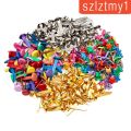 [Thunder] Metal Mini Brads Split Pin Nail Round Pinwheel DIY Paper Fastener. 