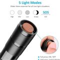 High-Intensity Zacro 1000 Lumen T6 LED Flashlight – Premium Metal Torch, Water-Resistant & Super Strong Telescopic Zoom, 5 Lighting Modes, Tactical Design for Camping, Hiking, Emergencies & Outdoor Adventures – Dual Powered Rechargeable 18650/ AAA battery. 
