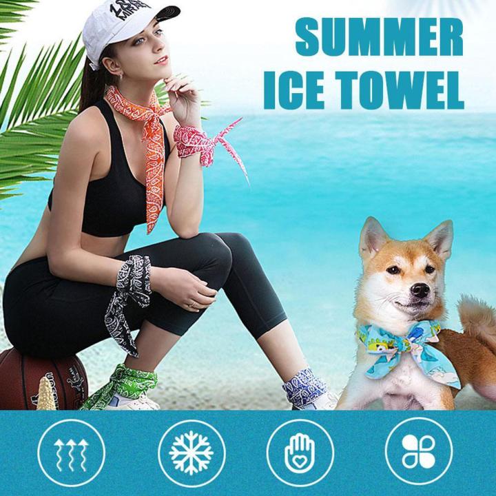 Cooling Neck Wraps Summer Cooling Bandana Ice Scarf Keep Cool Neck Wrap Soaked Tie Around Neck Ice Cool Scarf For Women Men Kids