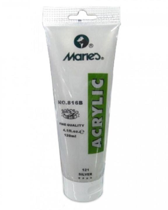 75ml%20Acrylic%20Colors%20Paint%20Tubes-121%20Silver%20-%20Image%202