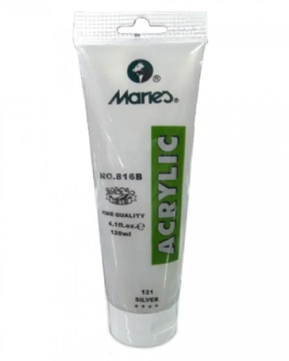 75ml%20Acrylic%20Colors%20Paint%20Tubes-121%20Silver%20-%20Image%202