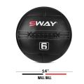 SWAY WALL BALL (14''),SLAM BALL BLUE BLACK, WALL BALL, MEDICINE BALLS, CORE STRENGTH, FITNESS, HEAVY WORKOUT, WORKOUT BALLS, WEIGHTED BALLS, STRENGTH TRAINING EQUIPMENTS. 