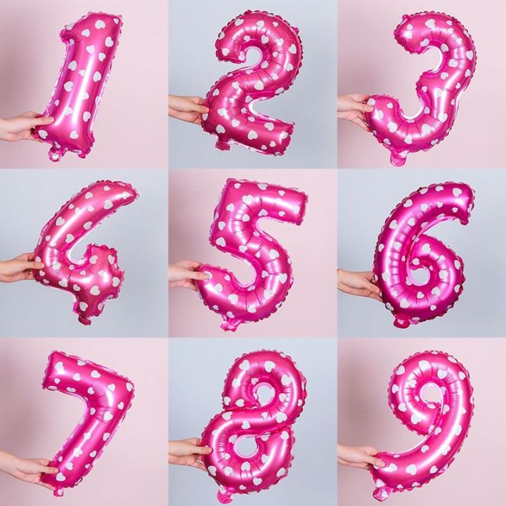 NUMBER FOIL BALLOON IN PINK COLOR 16 INCH SIZE FOIL BALLOONS