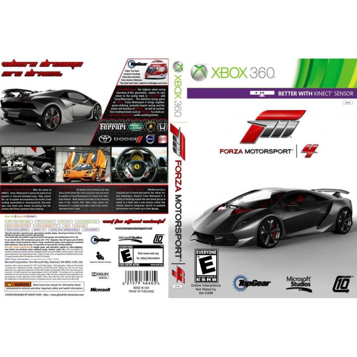 Forza Motorsport 4 Unicorn Cars Edition video game- Xbox 360 - JTAG Modified System