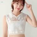 Women False Collar Bib Half Shirt Blouse Girls Detachable Cotton Blend Hood. 