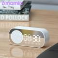Amamia wireless speaker touch screen buttons Bluetooth-compatible5.0 Sound Box Clock Dual Alarm. 