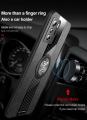icasecover for Xiaomi POCO X3 GT Black Hard Case Hybrid Shockproof Fabric Silicone Splicing Color Car Magnetic Ring Buckle Back Cover. 
