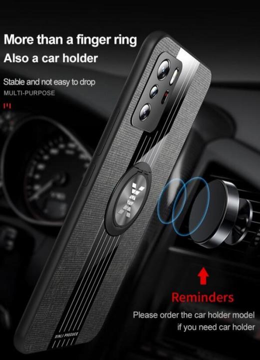 icasecover%20for%20Xiaomi%20POCO%20X3%20GT%20Black%20Hard%20Case%20Hybrid%20Shockproof%20Fabric%20Silicone%20Splicing%20Color%20Car%20Magnetic%20Ring%20Buckle%20Back%20Cover%20-%20Image%208