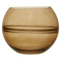 Optik Smoked Glass Round Vase - Premier Home - 1411501. 