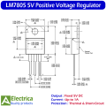 3pcs 7805 Voltage Regulator IC Pack | 5V Positive Voltage Regulator for Arduino, Power Supply, and Electronic DIY Projects Stable Output 1A by Electrica. 