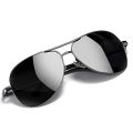 BLACK Men's Aviator Polarized Sunglasses Black Frame Black Lens For Man. 