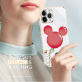 Hontinga for Realme 3 Back Cover（Free Lanyard）Luxury 6D Plating Cartoon Balloon Mouse Side Pattern Case Soft Silicone Square Phone Cases. 