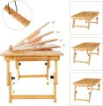 Lap Desk, Bamboo Laptop Desk, Adjustable Portable Breakfast Serving Bed Tray with USB Cooling Fan, Foldable Laptop Table Laptop Lap Stand for Bed & Sofa Fits up to 15.6 inch. 