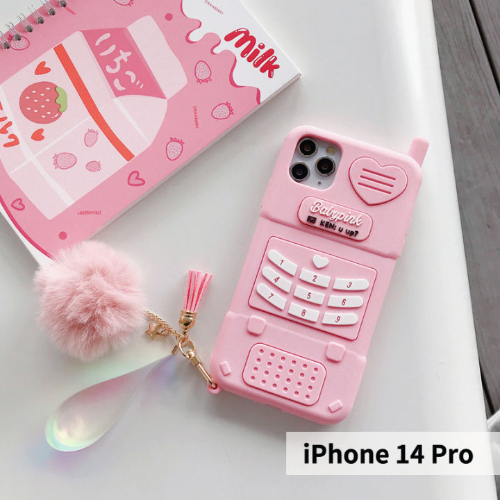 SUNAUDE Case For iphone 6 6 Plus 6s 6s Plus 7 8 7 Plus 8 Plus X XR XS XS Max 11 11 Pro 11 Pro Max 12 12 Pro 12 Pro Max 12 mini 13 13 Pro 13 Pro Max 13 mini 14 14 Pro 14 Pro Max 14 Plus Cute Cartoon Barbie Pink Funny Phone Case Silicone Full Soft Case