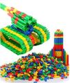 Kid's Educational Puzzle Rocket Head Shape Building DIY Game Block Plastic Toy (500 Blocks in Package). 
