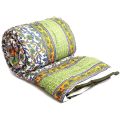 Double bed size razai filled with 100% pure white cotton lehaf foldable light weight (Multicoloired 2 sleeping capacity size 6.5×7.5 feet or 90×78 inches). 