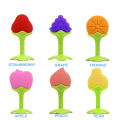 Silicone teether baby infant bite teethers Baby Fruit Teething Toy Mainan Gigit Bayi Lembut Berbentuk Buah-Buahan. 