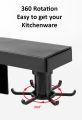 6 Hooks Kitchen 360° Rotating Hook Storage Rack Rotating Cooking Utensils Holder Hanging Cabinet Kitchen Tool Towel Spoon Pan Pot Organizer. 