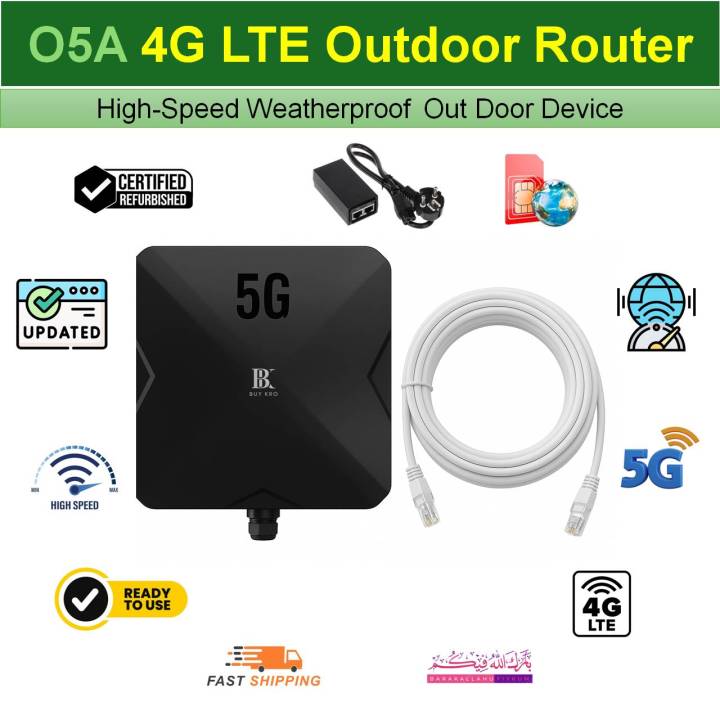 O5A 4G LTE Outdoor Router - With 50 Feet LAN Cable | Daraz.pk