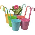 2 pcs  Metal Flower Pots, Vase Hanging Plant Basket. 