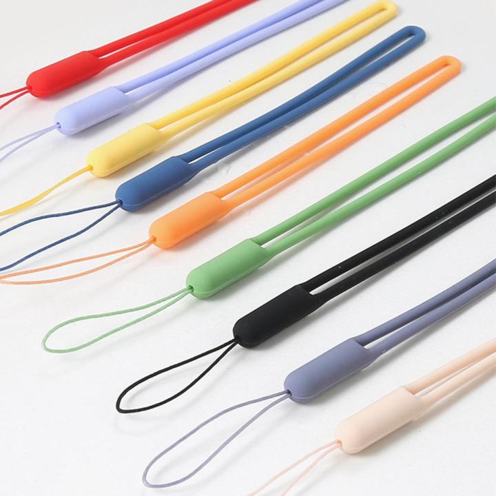 Sroof Colorful Silicone Phone Lanyard Elastic Work Card Key U Disk Water Cup Soft Rope Universal