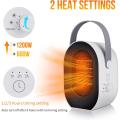 Portable Fan Heating  Electric Héater with 1200W/600W Heating Modes, Portable Heaters for Home Low Energy 3 Timing Settings, Tip-Over and Overheat Protection, Space Small Heaters for Room Bedroom Office. 
