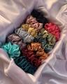 Scrunchies for girls hair High Quality Silk Pack of 2. 