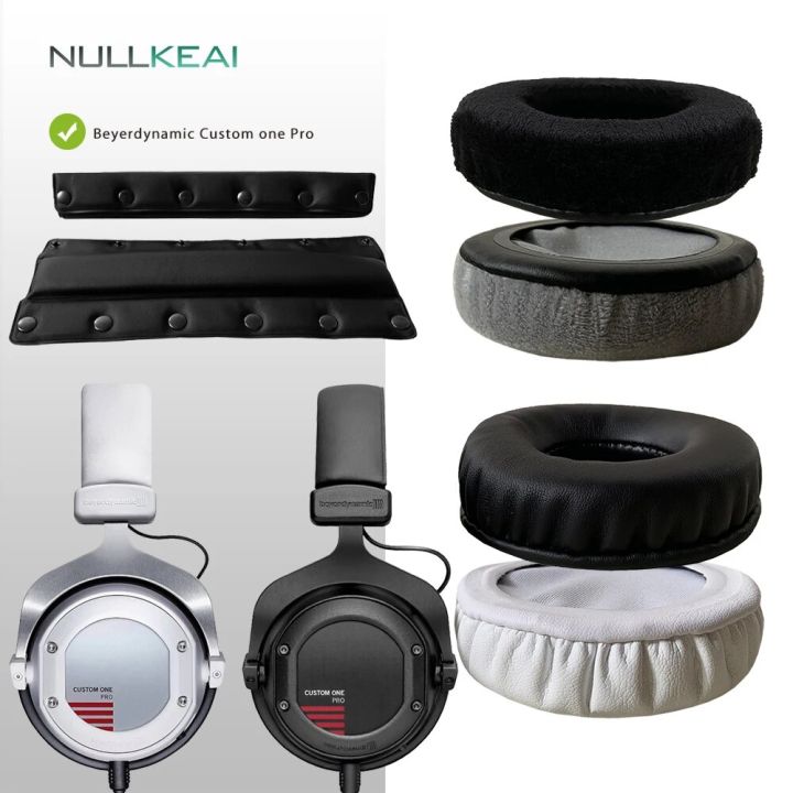 NULLKEAI Velvet Replacement Parts For Beyerdynamic Custom One Pro Earpads Earmuff Bumper Cushion Cups Pillow Cover Headband