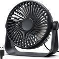 TriPole Small Desk Fan 3 Speeds Strong Airflow USB Fan 360°Rotation Mini Fan Portable Personal Fan, 5-inch Table Fan for Bedroom Office Home Outdoor Camping. 