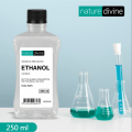 Nature Divine Ethanol 99.9% - Ethyl Alcohol for Cosmetics, Perfumes, Lab Use, Dilution, and Disinfectants 250 ml. 