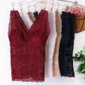 Floral Lace Wireless Padded Bralette Vest Top for Women. 