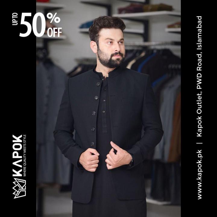 Raven Black Prince Coat for Men | Kapok Groom
