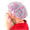 Shower Cap Cute Fashion Wave Point Bath Waterproof Shower Hat Dot Bath Hair Cover Hat Cap Gift. 