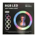 New RGB LED Ring Light MJ36 ( 36cm ) 14.1-inch RGB LED Ring Light with Phone Clip Phone Video Beauty Fill Light - Best Ring Light With Beautiful Result | Not Include Stand. 