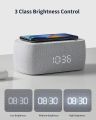 EZVALO (CSD01) Alarm Clock with Wireless Charging,Multifunctional Alarm Digital Clock with Bluetooth Speaker,Dimmable LED Display with 9V&2A USB & USB C PD Fast Charging Port,Clock Radio, Halo Night Light for Bedroom,Aesthetic Bedside Alarm Clock. 