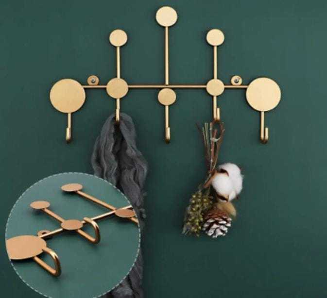 Nordic Cast Iron Wall Dots Hooks Antique Finish Metal Clothes