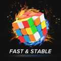 High Speed Sticker Less Magic Puzzle Cube Game Toy, QY Toys Speed Cube Puzzle (Pack of 1), Rubik Cube 3x3 Original High Quality Speed Smooth and Fast Turnin Magic Cube Puzzles Brain Teasers Toys Bright Colors. 