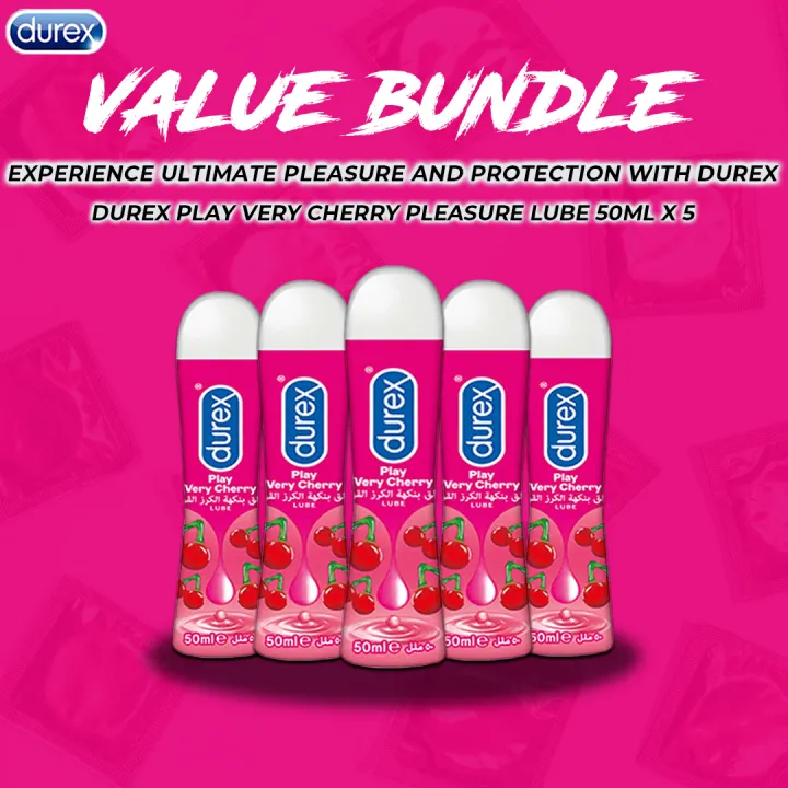 Durex%20Pack%20of%205%20-%20Durex%20Play%20Lube%20Water%20Based%20Gel%20Very%20Cherry%2050ml%20x%205%20-%20Image%202