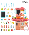 Kitchen Set for Kids  42-Pcs / 36-Pcs, / 53-Pcs Realistic Lights, Sounds, Running Water Sink, and Durable Plastic Accessories,Portable kitchen set for girls and cooking kitchen play set for kids. 