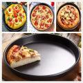 New Round Dish Deep Pizza Pan Non-stick Pie Tray Baking Kitchen Tool 24cm Steel. 