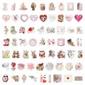 10/30/60pcs INS Style Pink Coquette Stickers Aesthetic Cartoon Decorative Stationery Laptop Phone Case Kawaii Girls Kids Sticker. 