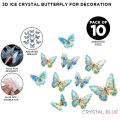 3D Ice Crystal PVC Holographic Butterfly for Decor, Assorted Color 10 Pcs, Removable Reuseable Stickers for Wall, Living Room Mural, Party Cake Balloons Bouqets Wedding Decoration Decals, Butterflies Fridge Kids Bedroom Nursery Sticker, DIY Arts & Craft. 