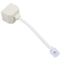 QUANBU Telephone RJ11 Male Line to Double RJ11 Female Jack Filter Splitter Adapter. 