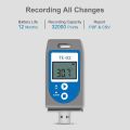 ThermElc TE-02 PDF Temperature Data Logger, with LED Indicator Lights, PDF File includes MKT, Alert, Temperature Graph, Temperature recorder for Shipping Temperature-sensitive Products. 