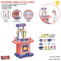 Pretend Play Cooking Table For Kids Little Cheff Toy Kitchen Set For Kids Prepare Food Dinner Lunch Table Toy Cook Kit Perfect Gift For Boys & Girls 29 Pcs Set. 